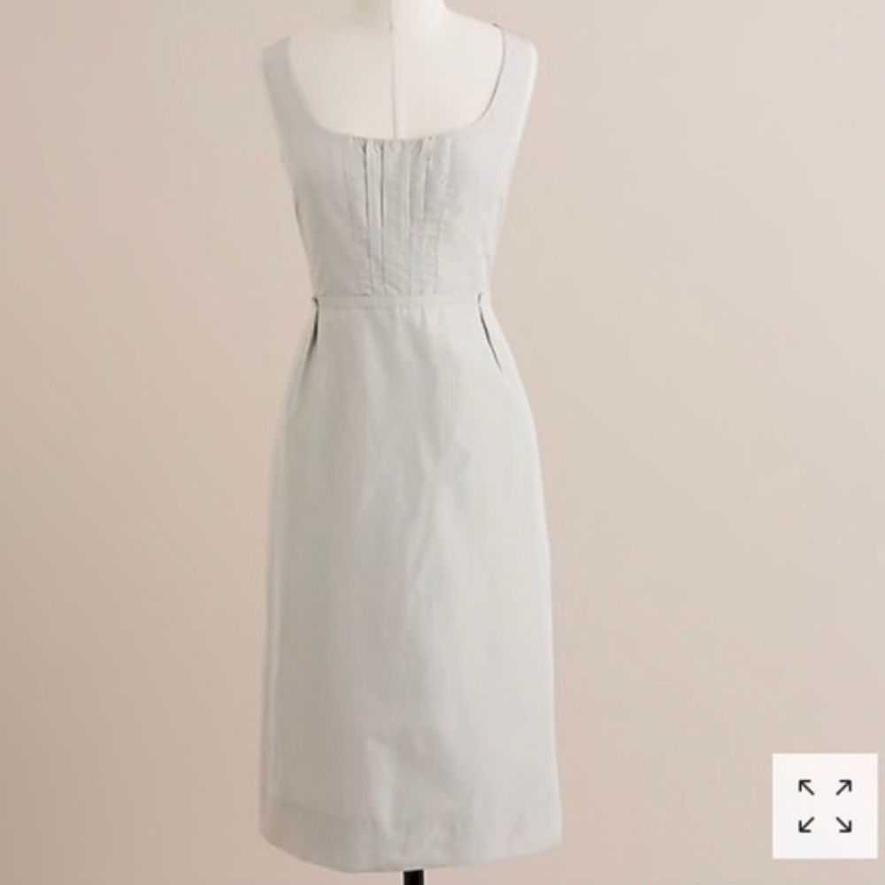 NWT J. Crew Silk Taffeta Clementine Dress Aqua Event Cocktail - Sz 8 - Picture 4 of 11